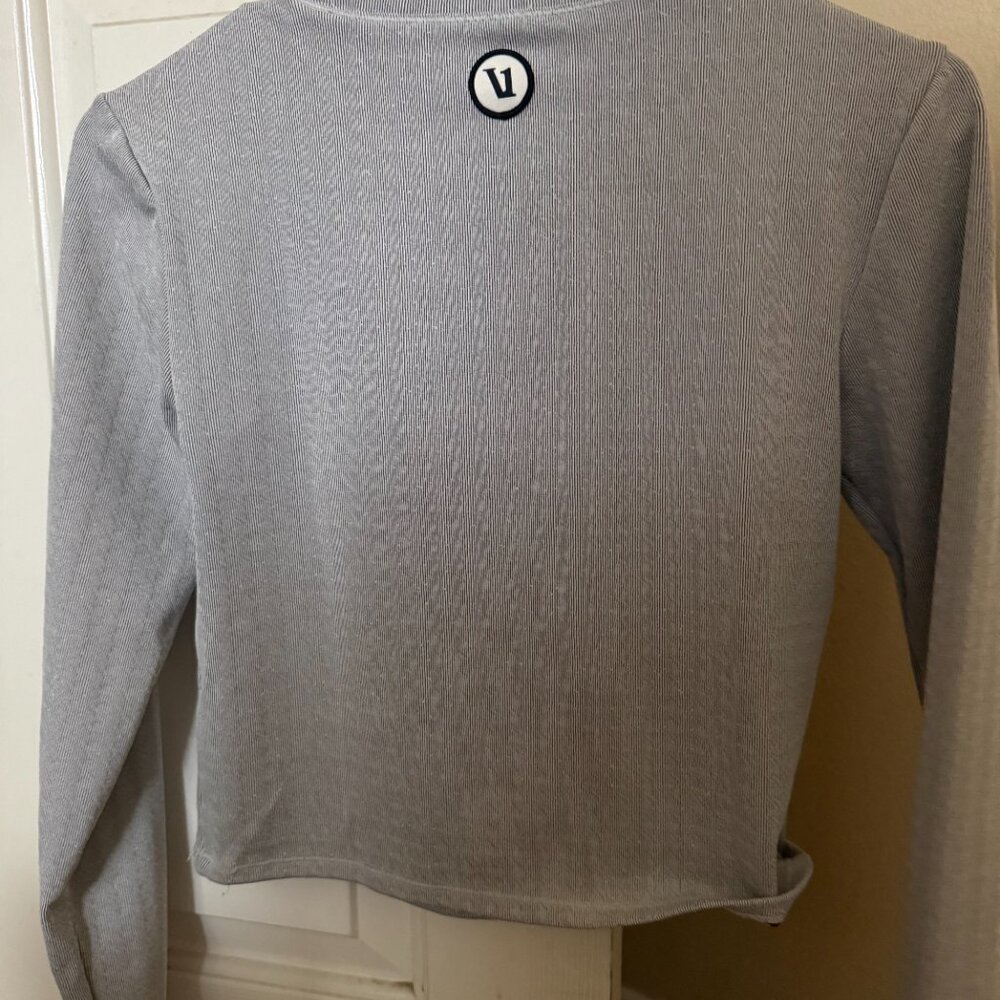Vuori Long Sleeve Shirt Chilled Out Houndstooth Mock Top Medium - Picture 3 of 3